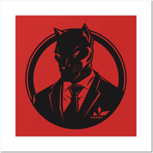 panther black head t-shirt Posters and Art